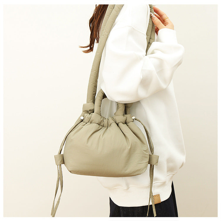 LIVIA – Quilted Crossbody Bucket Bag